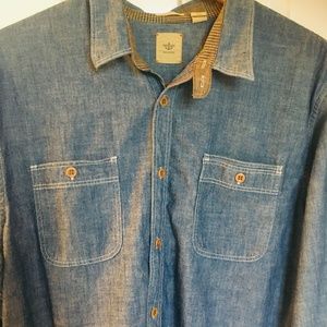 Men's Docker's Chambray Long Sleeve Shirt - Size L
